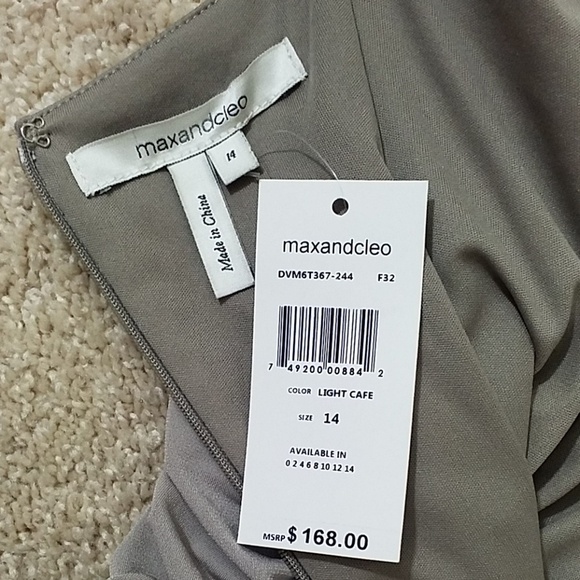 Max&Cleo~Size 14~"GINA" Light Cafe Prom Dress NWT. - Picture 2 of 8